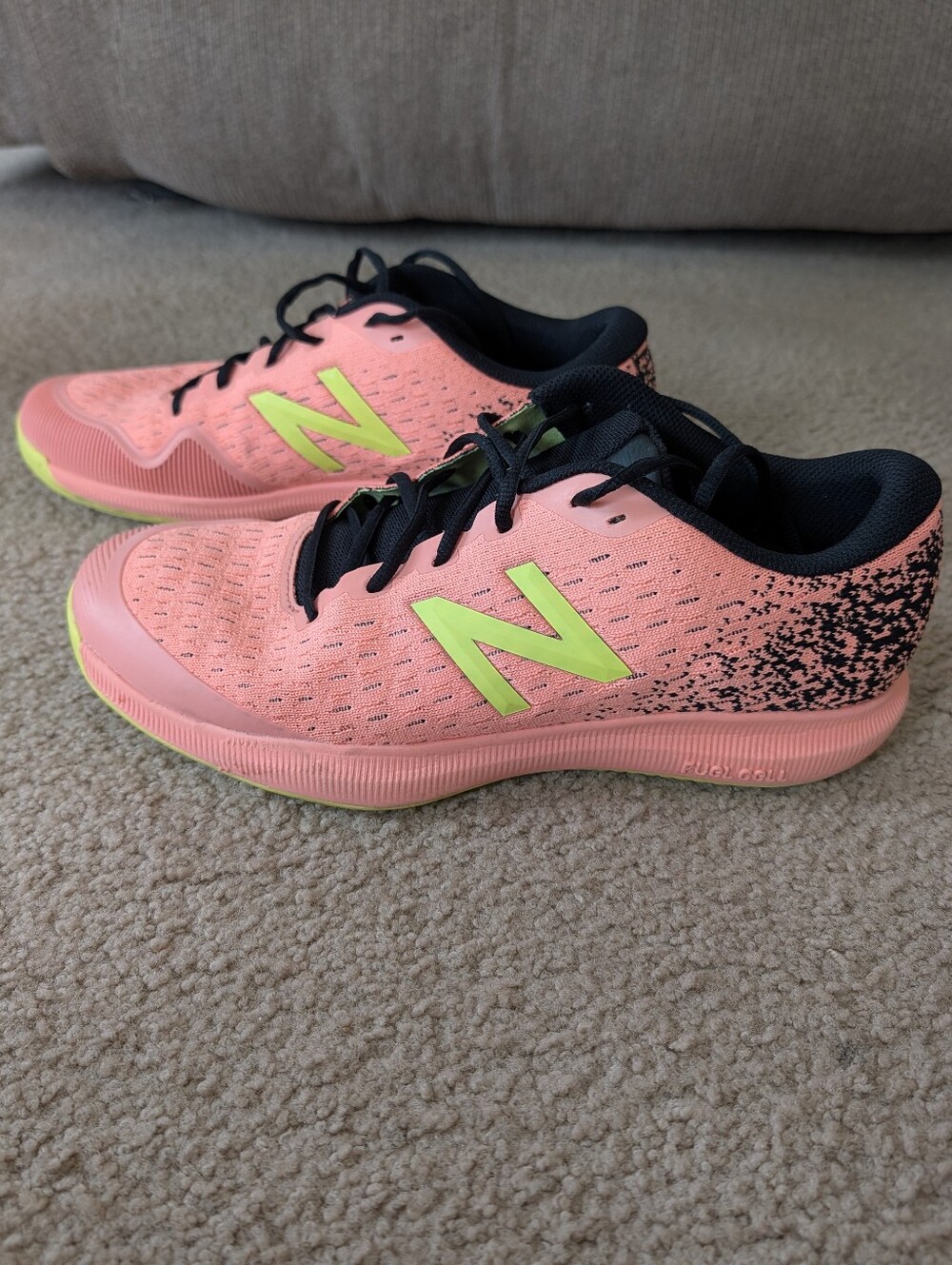 New Balance Pink & Neon Yellow Running Shoes